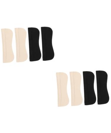 NOLITOY 4 Pairs Leather Insole High Heel Inserts Shoes Too Big High Heel Liners High Heel Pads Foot Care Products Leather Heel Grips Heel Insoles Foot Protector Do Not Follow Men and Women