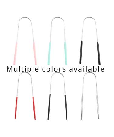 Stainless Steel Tongue Scraper for Bad Breath | Easy-to-Use Oral Care & Travel Essential - Fresh Breath Solution (Green - Buy Online on GoSupps.com