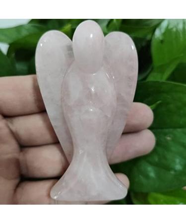 1PC Rose Quartz Carved Angel Natural Crystal Balance s - Buy Online on GoSupps.com