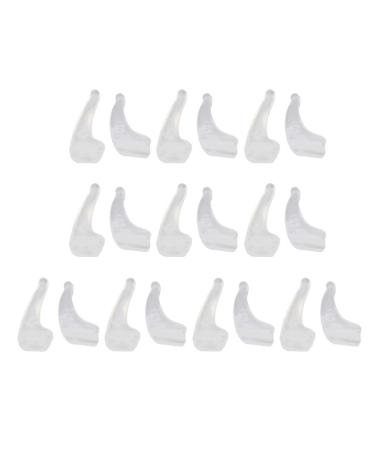 Leeadwaey 10 Pairs Anti-Slip Eyeglass Ear Hooks Tip for Glasses Temple Holder Transparent Clear