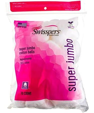 Jinglebely Super Jumbo Cotton Balls - 100% Pure Cotton 70 Count + Moofin Wooden Comb | Extra-Large Beauty & Personal Care - Bulk Pack of 6 - Buy Online on GoSupps.com