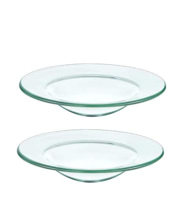 2st aromatherapy shell made of glass wax melting warm wax tablets wax for candles round serving plate wax heating tear-hard insert wax meltdown replacement shell heating plate pearl
