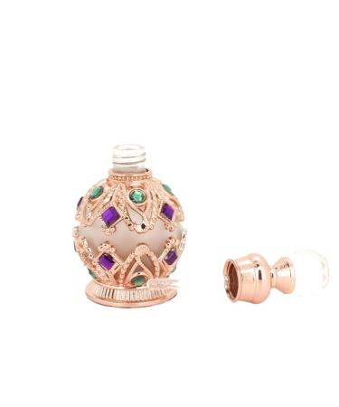 DFJOENVLDKHFE Glass Perfume Bottle Jewelry Enamel Fancy Crystal Perfume Bottle Refillable Empty Perfume Bottle (Size : Rose Gold 15ml Color : 15) Rose Gold 15ml 15