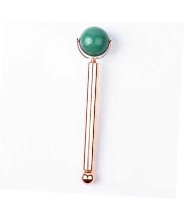IWOWHERO 1 PC Skin Care Massage Tool Jade Facial Roller Jade Roller Massage Roller Jade Skin Roller Chest Patch Facial Massager Scissor Bumper Jade Massage Roller Face Rose Quartz 12.8x2.6x2.6cm Green - Buy Online on GoSupps.com
