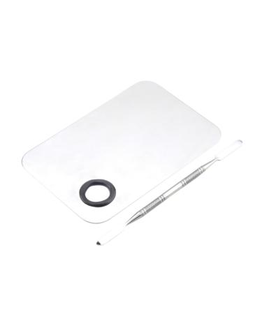 Stainless Steel Makeup Palette Nail Manicure Tool Stainless Steel Palette Cosmetic Spatula Tool Spatula Palette Makeup Spatula Tool Metal Palette Reconcile Girl Mix Metal Skin Miss