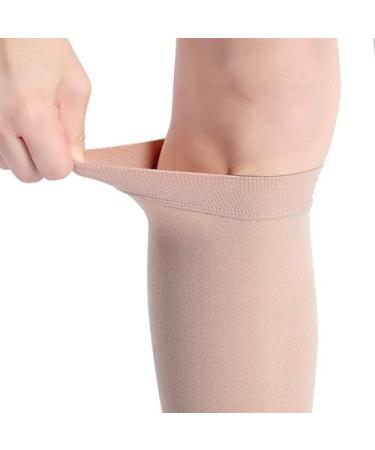 Buy Compression Stockings for Men & Women - Open Toe Flight Socks 20-30 mmHg Support Knee-High Sleeves for Travel & Pregnancy (XL Skin) - Buy Online on GoSupps.com