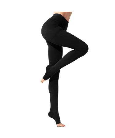 Medical compression tights for varicose veins edema gradient pressure 20-30 mmHg opaque graded compression stockings Open toe black medium