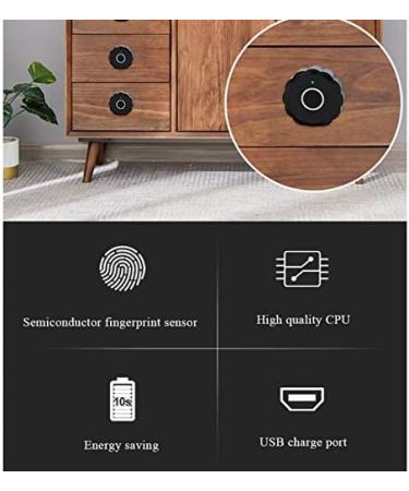 Keyless Mini Fingerprint Cabinet Lock Biometrics Electric Lock for Cabinet Drawer Strongbox Mailbox - Buy Online on GoSupps.com