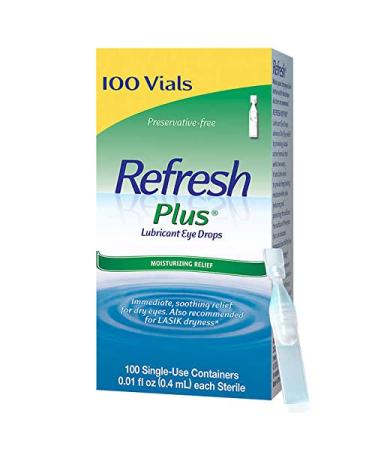 Allergan Refresh Plus Lubricant Eye Drops Single-Use Vials 1Pack (100 ct ) klk#Gskx