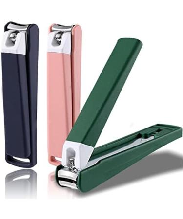 Nail Clippers Fingernail Toenail Trimmer Manicure Cutter Cuticle Scissors Accessories Pedicure Tool Professional (Roze 7.5 * 1.8cm) Vert 7.5*1.8cm - Buy Online on GoSupps.com