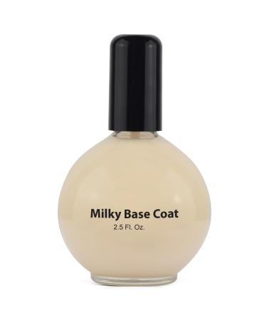 PRONAIL - Milky Base Coat for Nail Polish 2.5 Oz - Professional Strength Long Lasting Manicure and Pedicure Nail Strengthener Hardener Prevents Chipping - Fast Dry