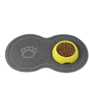 OPUL 8 Style PVC Pet Dog Cat Puppy Kitten Dish Bowl Food Water Placemat Mat Paw Shape UK (Grey) - Buy Online on GoSupps.com