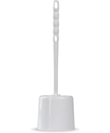 Carlisle 36719700 Toilet Bowl Brush with Hideaway Holder - Polypropylene, White - 16 Height x 14.5 Width - Buy Online on GoSupps.com