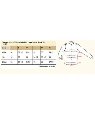 Equine Couture Children's Kelsey Long Sleeve Show Shirt 10 - White/Pink | Stylish and Functional Equestrian Apparel - Buy Online on GoSupps.com