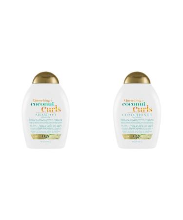 Pack of 2 - OGX Quenching + coconut curls Shampoo + Conditioner 385ml