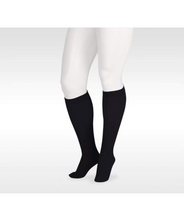 Juzo Soft 2001 20-30mmhg Compression Closed Toe Knee-High Stocking Black 2 (II)