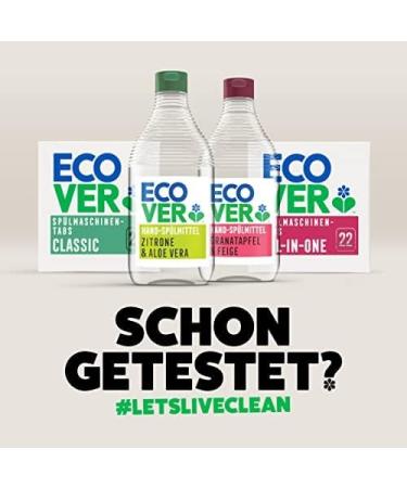 Ecover Classic Dishwasher Tabs - Lemon & Lime (25 Pack) | Plant-Based Detergent for Powerful Cleaning - Buy Online on GoSupps.com
