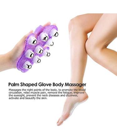 Iwobi Body Massager Glove - Palms Shaped with 9 Metal Roller Balls for Stress Relief | International Shipping - Buy Online on GoSupps.com
