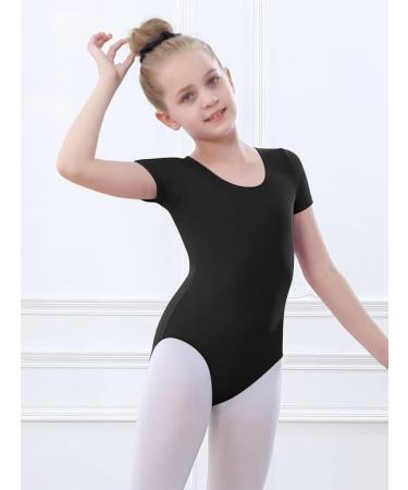 Girls' Speerise Classy Short Sleeve Bow Back Ballet Leotard - Black, Medium - Buy Online on GoSupps.com