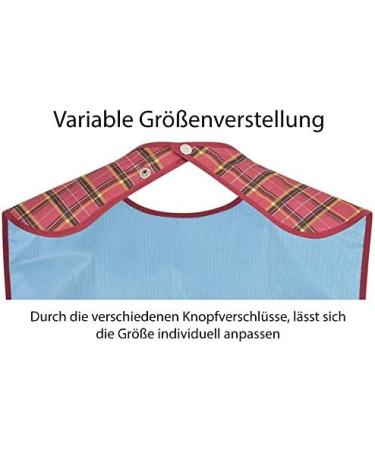 BauGaa Libchchen - Water-Repellent Adult Latz Apron | Washable Reusable Large Red Checked Clothing Protection for Seniors - Buy Online on GoSupps.com