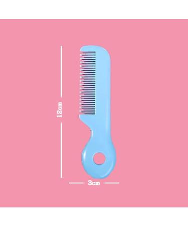 Baby Comb Set (3 Pieces) - Gentle Hair Brush & Comb for Toddlers - Blue Pink Yellow - Safe Newborn Toiletries - Buy Online on GoSupps.com