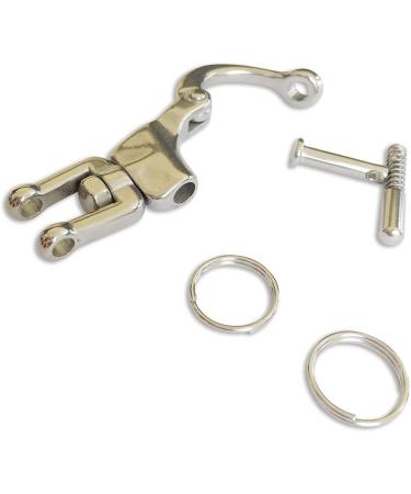 3-Pack Swivel Eye Snap Shackle Bail Rigging | 316 Stainless Steel | Sailboat Marine Hardware for Spinnaker Halyard | 2-3/4 inch - Silver - Buy Online on GoSupps.com