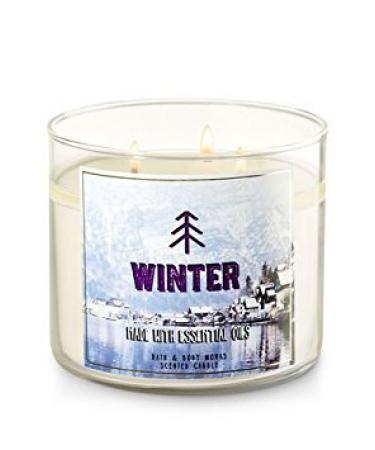 Bath and Body Works Candle Winter Fragrance 3 Wick 14.5 Ounce Essential Oils Winter