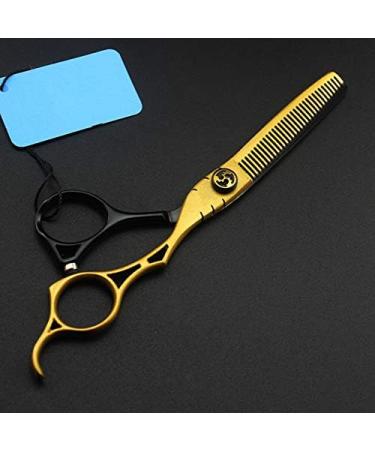 Hair Cutting Scissors 6 Inch Professional Japan Steel Gold Hollow Hair Scissors Haircut Thinning Barber Makas Hair Cutting Shears Hairdressing Scissors Set - Buy Online on GoSupps.com