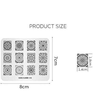 Alexnailart Nail Art Stamping Plate Flowers Kaleidoscope Template Image Plate Nail Art Tools (FL018) - Buy Online on GoSupps.com