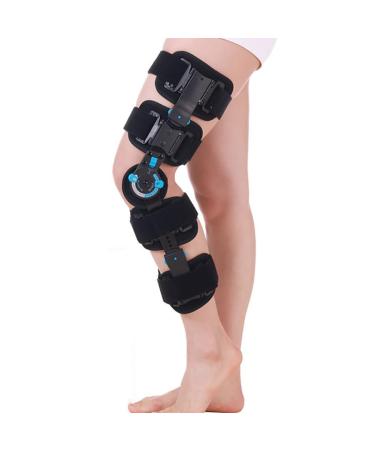 Stabilization Knee Joint Brace Knee Joint Fixation Bracket Precision Chuck Design Angle -10 To 120 Adjustable Aluminum Alloy Bracket Non-slip Liner For Joint Pain Sports