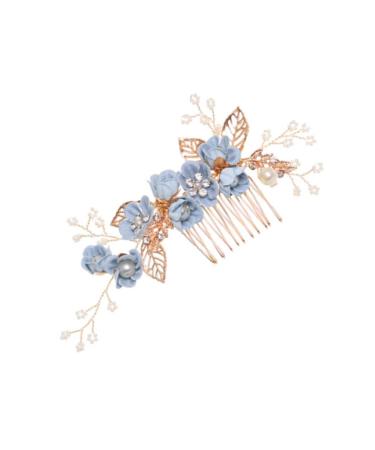 POPETPOP Wedding Hair Comb Bridal Headpiece: Bridal Hair Comb Hair Side Comb Wedding Hair Clip Hair Barrette for Bride Bridesmaid Wedding Dress Accessories Blue