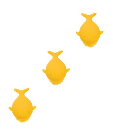 FOMIYES 3pcs Silicone Brush Body Massager Infant Hair Brush Skin Care Tools Silicone Scrubbers Brush Cleaner Tool Silcone Body Scrubbers Baby Shampoo Brush Silicone Kids Bathing Brush Baby