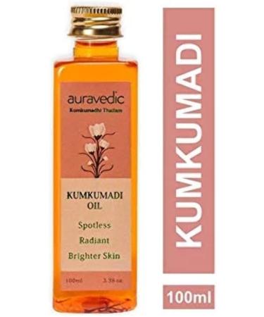 Auravedic Kumkumadi Oil 100ml - Pure Saffron for Skin Brightening and Radiance - Buy Online on GoSupps.com