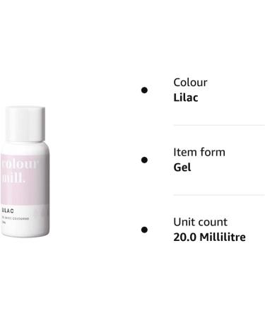 COLOUR MILL Oil Based Food Colouring 20ml - Vibrant Lilac Shade for Baking - Buy Online on GoSupps.com