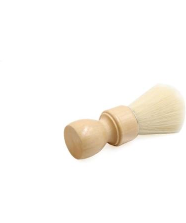 Ruilogod Beige Wooden Handle Beard Shaving Brush - Portable Barber Tool for Men | Premium Shaving Accessories - Buy Online on GoSupps.com