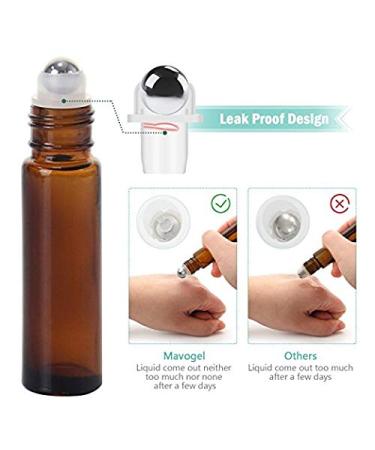 Essential Oil Roller Bottles - 150 Pack 10ML Amber Glass Bottles for Aromatherapy | International Shipping - Buy Online on GoSupps.com