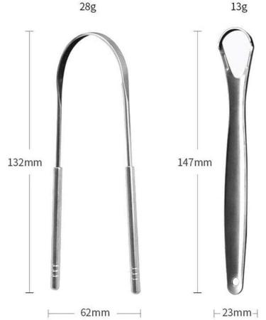 1Pcs Steel Tongue Scraper & Cleaner - Effective Hygiene Tool for Oral Health | Remove Coating & Freshen Breath - Buy Online on GoSupps.com