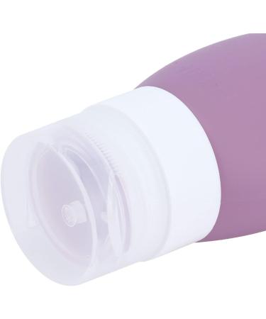 TOPINCN Travel Bottle Innovative Travel Bottle with Suction Cup Portable Silicone Cosmetic Storage Bottle for Outdoor 12x6x3.3cm (Purple) - Buy Online on GoSupps.com