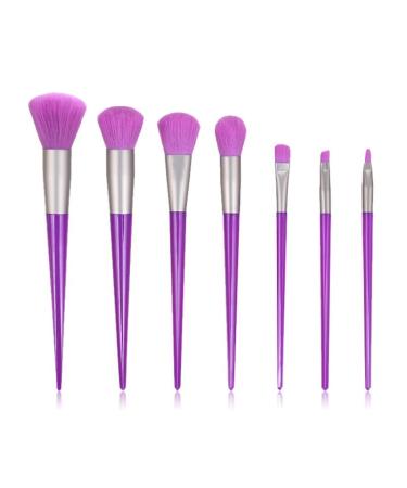 7 Fluorescent Diamond Powder Makeup Brushes Set | Eye Shadow Beauty Tools - White Dinosaur Doodle Design - Buy Online on GoSupps.com