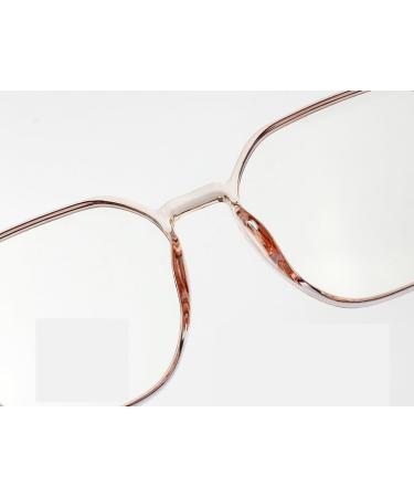 Qinzhenz Anti-Blue Light Reading Glasses | Oversized Glare-Free Computer Glasses for Men & Women | Cute & Stylish Transparent Design | +350 Flat Light Mirror - Buy Online on GoSupps.com