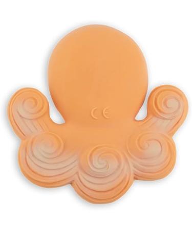 Kaloo Petit Calme Octopus Bite Ring - Natural Rubber Ergonomic & Soft 10 cm - Ideal for Babies from Birth - Orange (K970705) - Buy Online on GoSupps.com