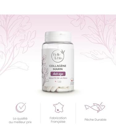 ANTI- GE & TONICIT DE LA PEAU - Collag ne Marin 90% prot ines actives - Vitamines C et E et SELENIUM - 120 g lules - Cure 2 mois - Compl ment Alimentaire BELLE&BIO - Fabriqu en France Collag ne Marin Unique - Buy Online on GoSupps.com