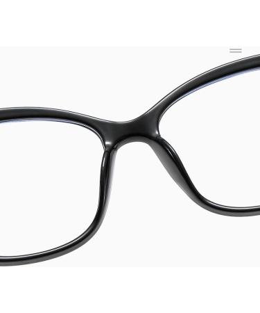 Fuqinqingoz Oversized Black Reading Glasses +300 - Trendy Anti-Blue Light Computer Readers Glare-Free Presbyopia Glasses - Buy Online on GoSupps.com