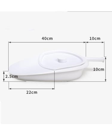 Bedpan with Lid No Spill or Splash Design for Elderly and Bed-Bound Patient - Buy Online on GoSupps.com