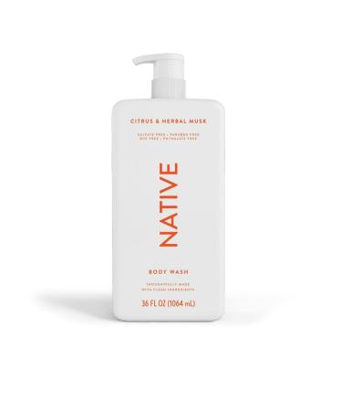 Native Citrus & Herbal Musk Body Wash With Pump 36 OZ