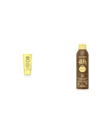 Sun Bum Original SPF 30 Glow Sunscreen Lotion Vegan and Reef Friendly (Octinoxate & Oxybenzone Free) & Original SPF 30 Sunscreen Spray Vegan and Reef Friendly (Octinoxate & Oxybenzone Free) SUNSCREEN + SUNSCREEN 25-42030