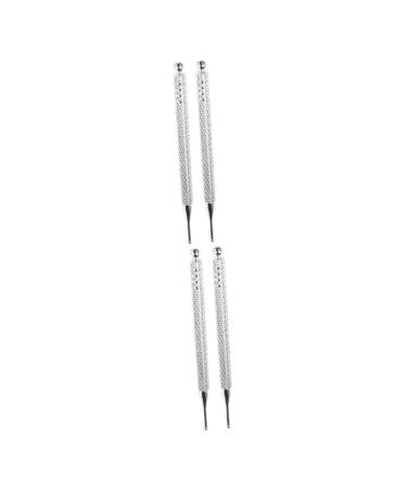 Minkissy 4 pieces auricular acupuncture tools face massage device acupuncture tool acupuncture tool acupuncture tool acupuncture tool acupuncture tool acupuncture tool 2 x silver colors 13x1x1cmx2PCs