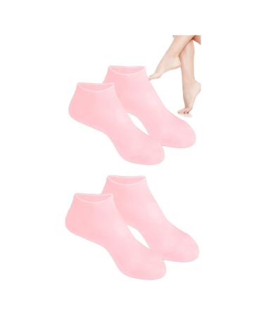 Silicone socks for feet |Moisturizing silicone socks women |Slip -resistant elastic foot care moisture socks |Winter moisturizing foot Spa gel socks for cracked feet 2 pairs B