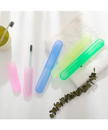 Eco-Friendly Portable Toothbrush Case Set - 5PCS Transparent Candy-Colored Travel Covers for Camping School & Business Trips - Buy Online on GoSupps.com