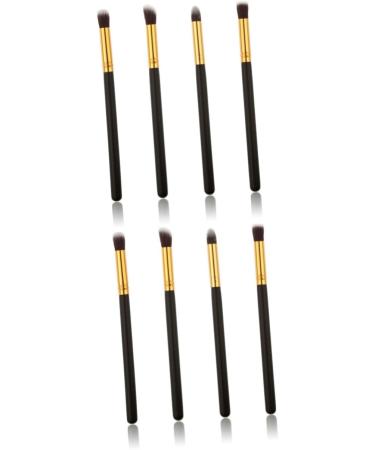 Healeved 8 Pcs Eye Make-up Brush Kit Eyeshadow Brushes Professional Eyebrow Brushes Highlighter Brushes mediumx2pcs Black+goldx2pcs - Buy Online on GoSupps.com